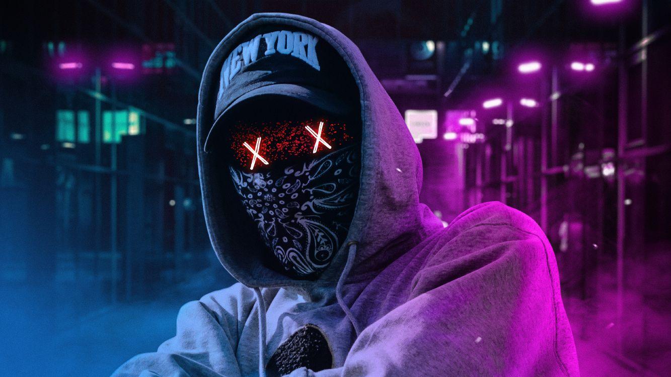 1333x750 Wallpaper Hoodie Guy With Magical Universe, Background Free Image