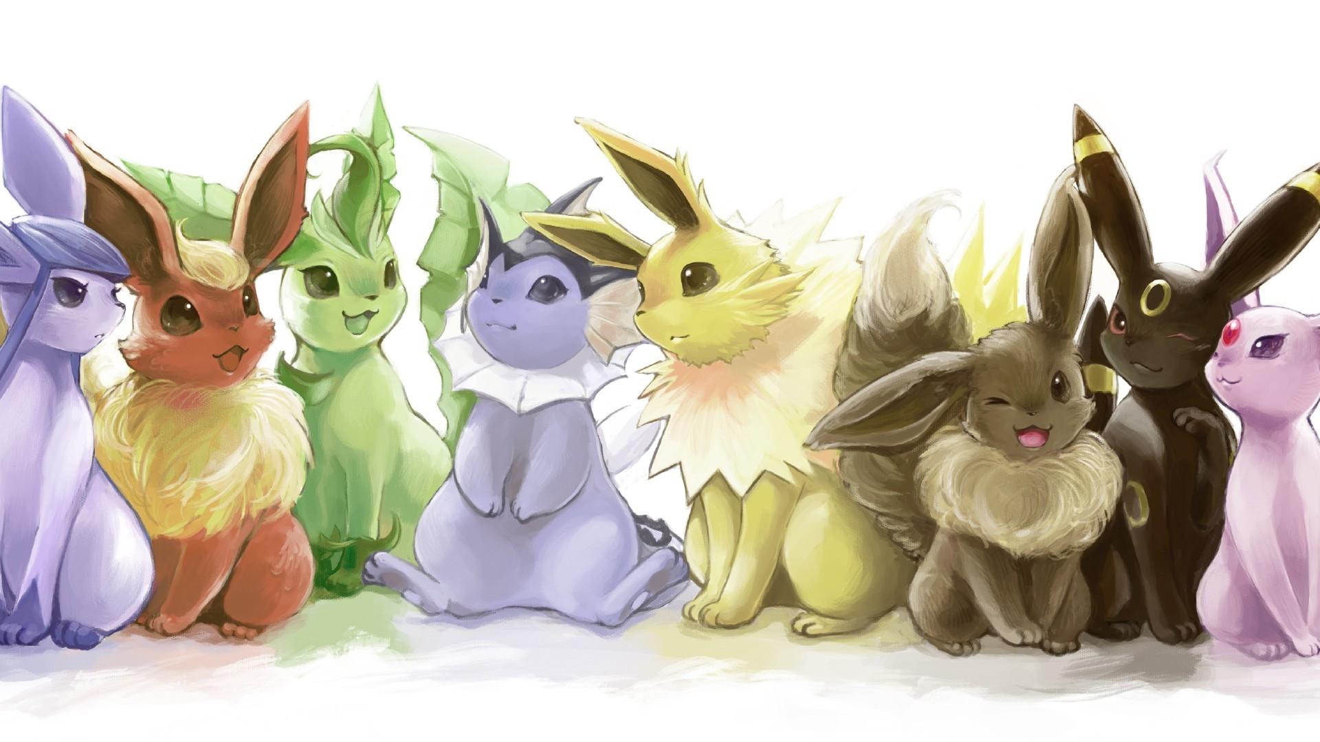 1920x1080 Pokemon Eevee Evolutions Wallpaper