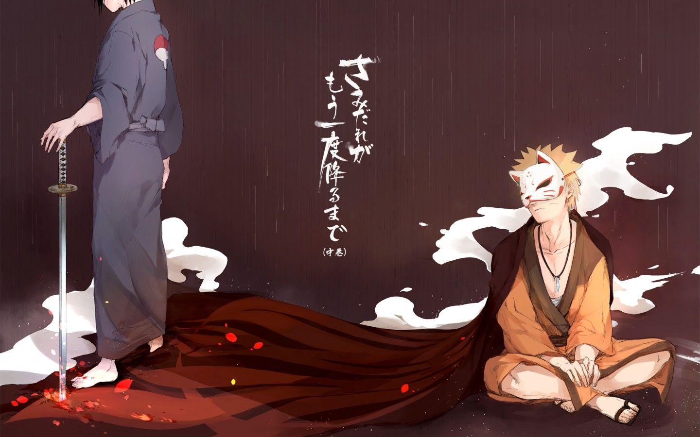 1440x900 Download 1440x900 Uzumaki Naruto, Uchiha Sasuke, Hokage, Mask, Sword