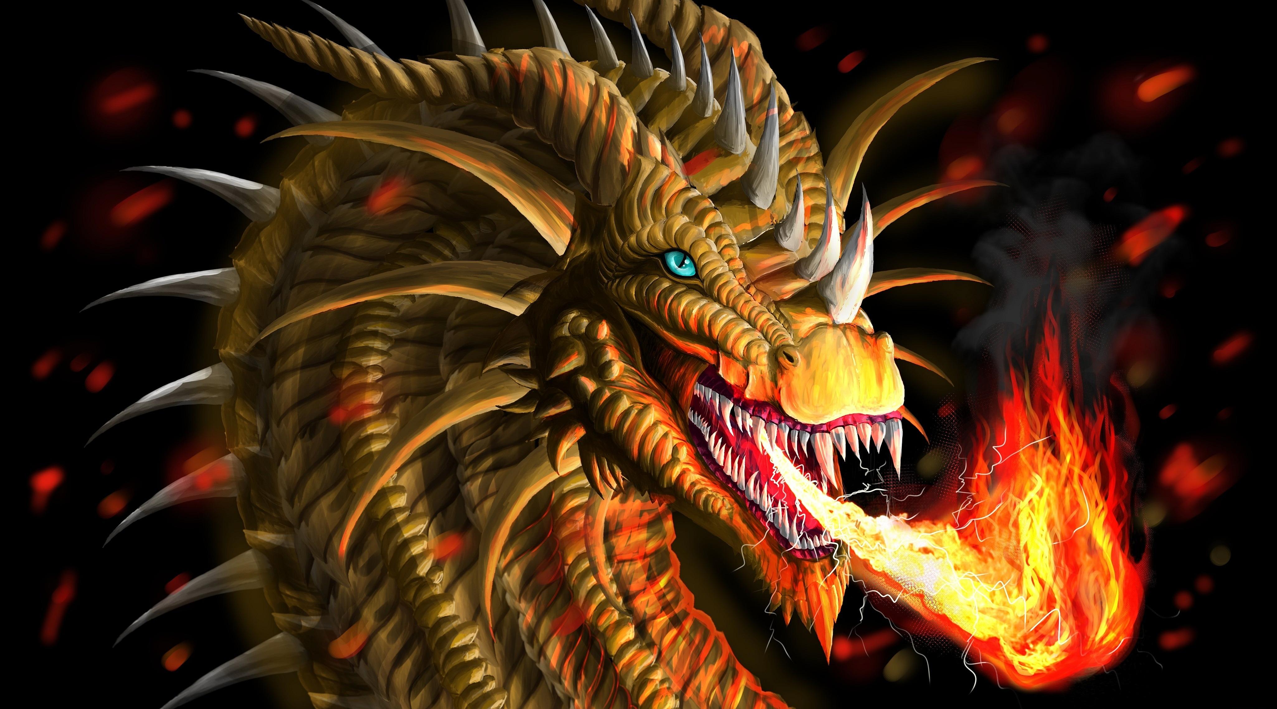 4100x2277 Fire Breathing Dragon By Melanie Edmonds