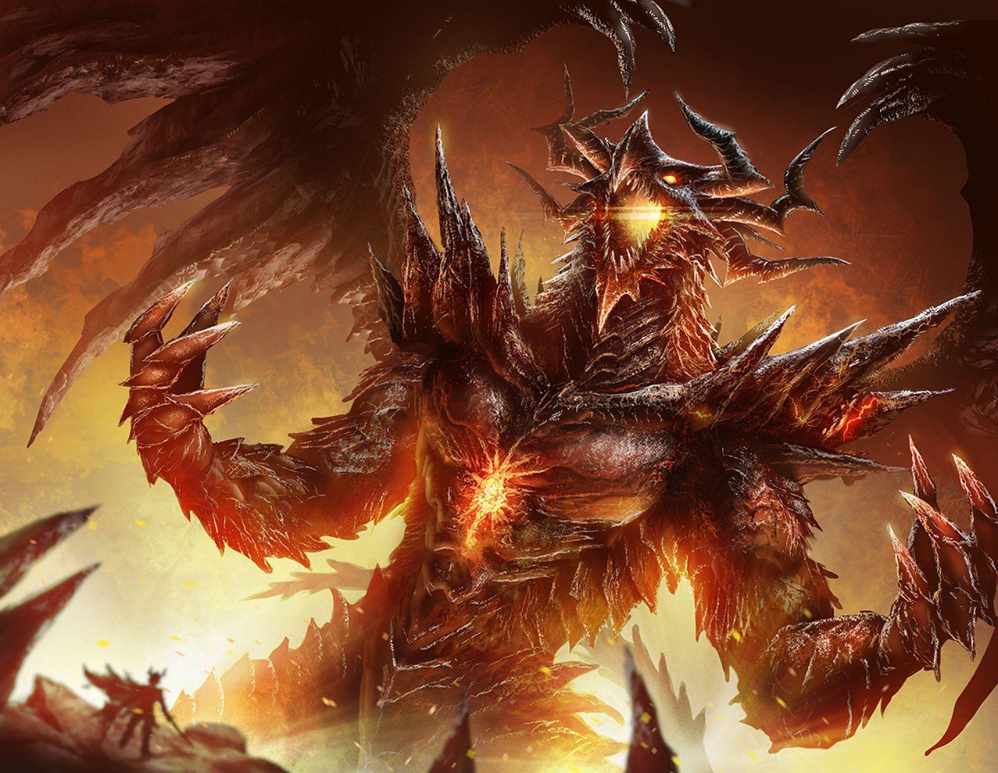 1440x1116 Fire Dragon Sword Wallpaper