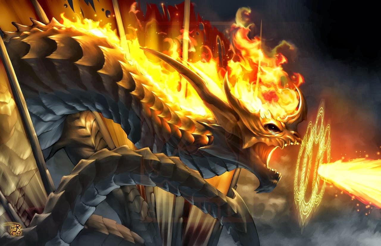 1280x828 Fire Dragon Wallpaper