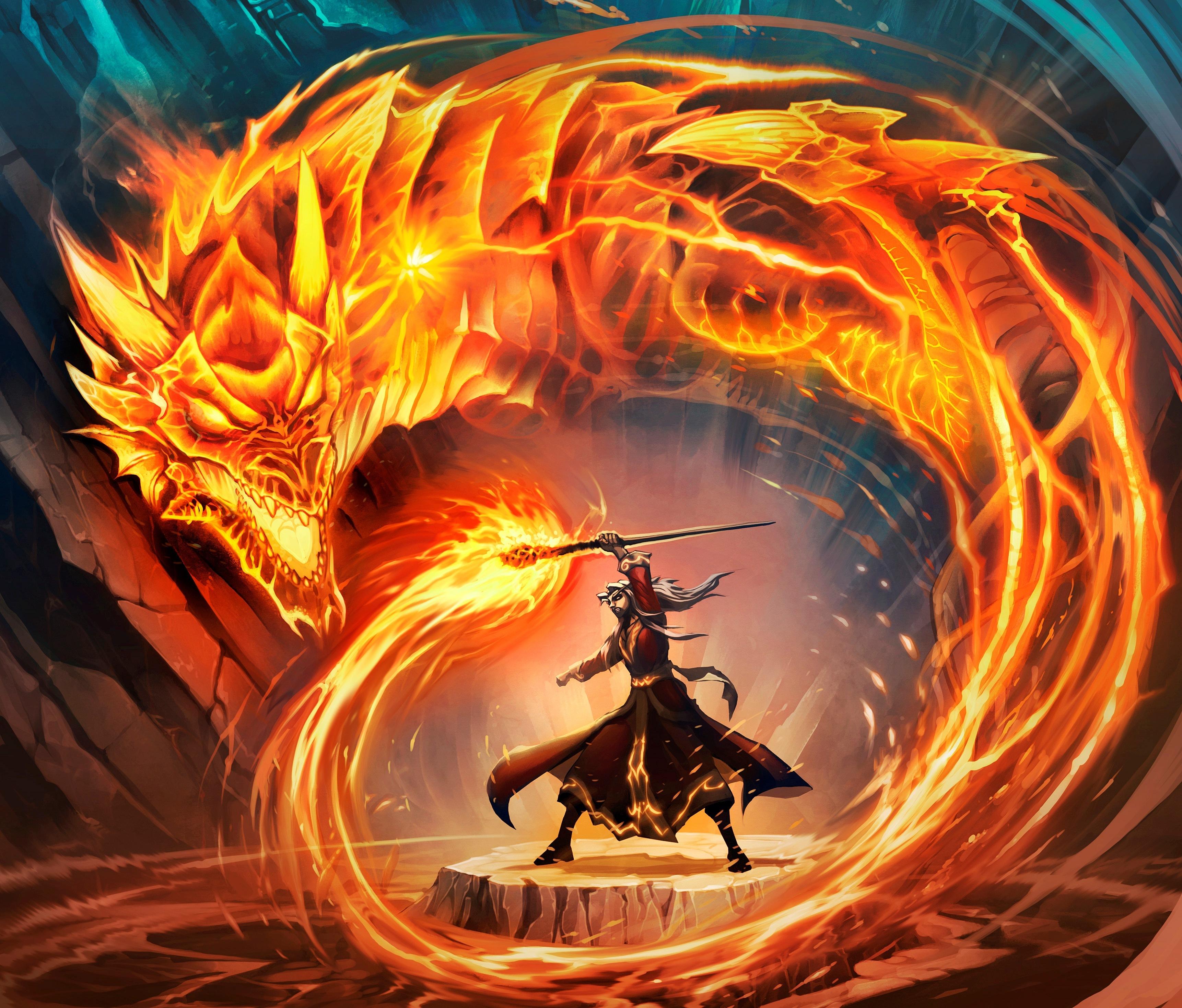 3445x2940 Fire Breathing Wallpaper, HD Fire Breathing Background, Free Image Download