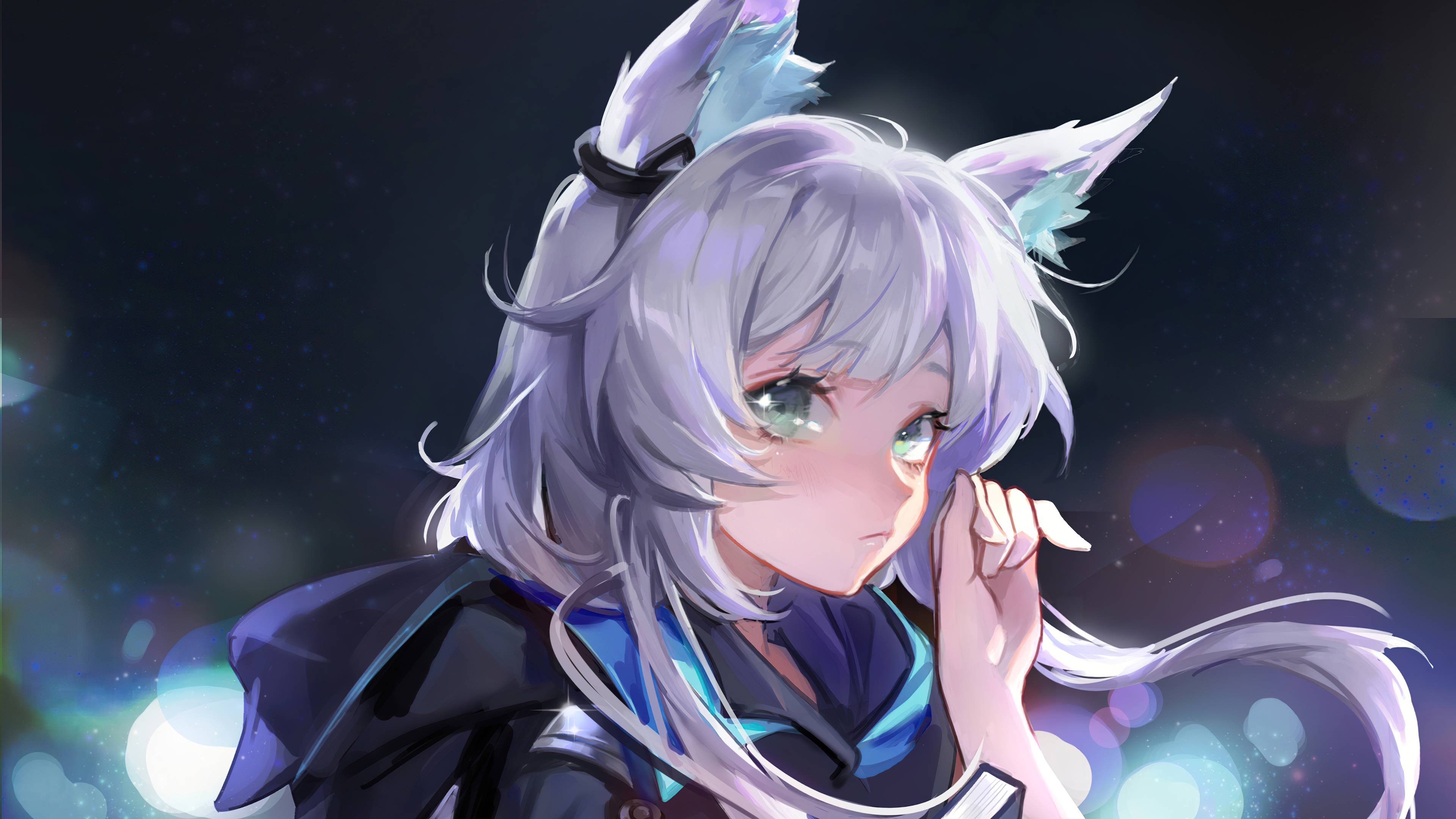 3840x2160 Cute Anime Girl Caty Hairs Wallpaper, HD Anime Wallpaper, 4k Wallpaper, Image, Background, Photos and Picture