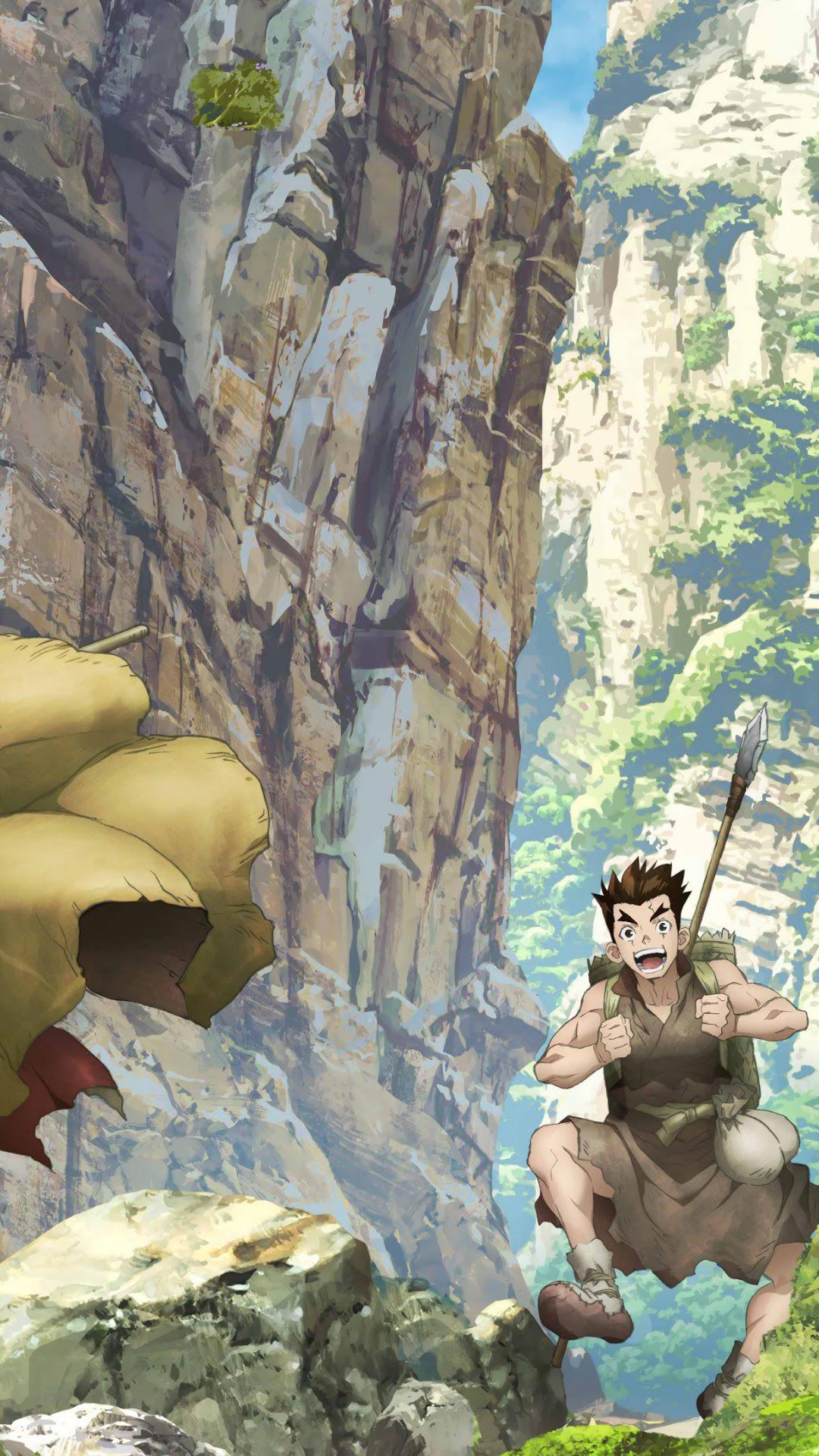 1080x1920 Dr. Stone, Characters, Senku, Yuzuriha, Taiju, Tsukasa HD Gallery HD Wallpaper