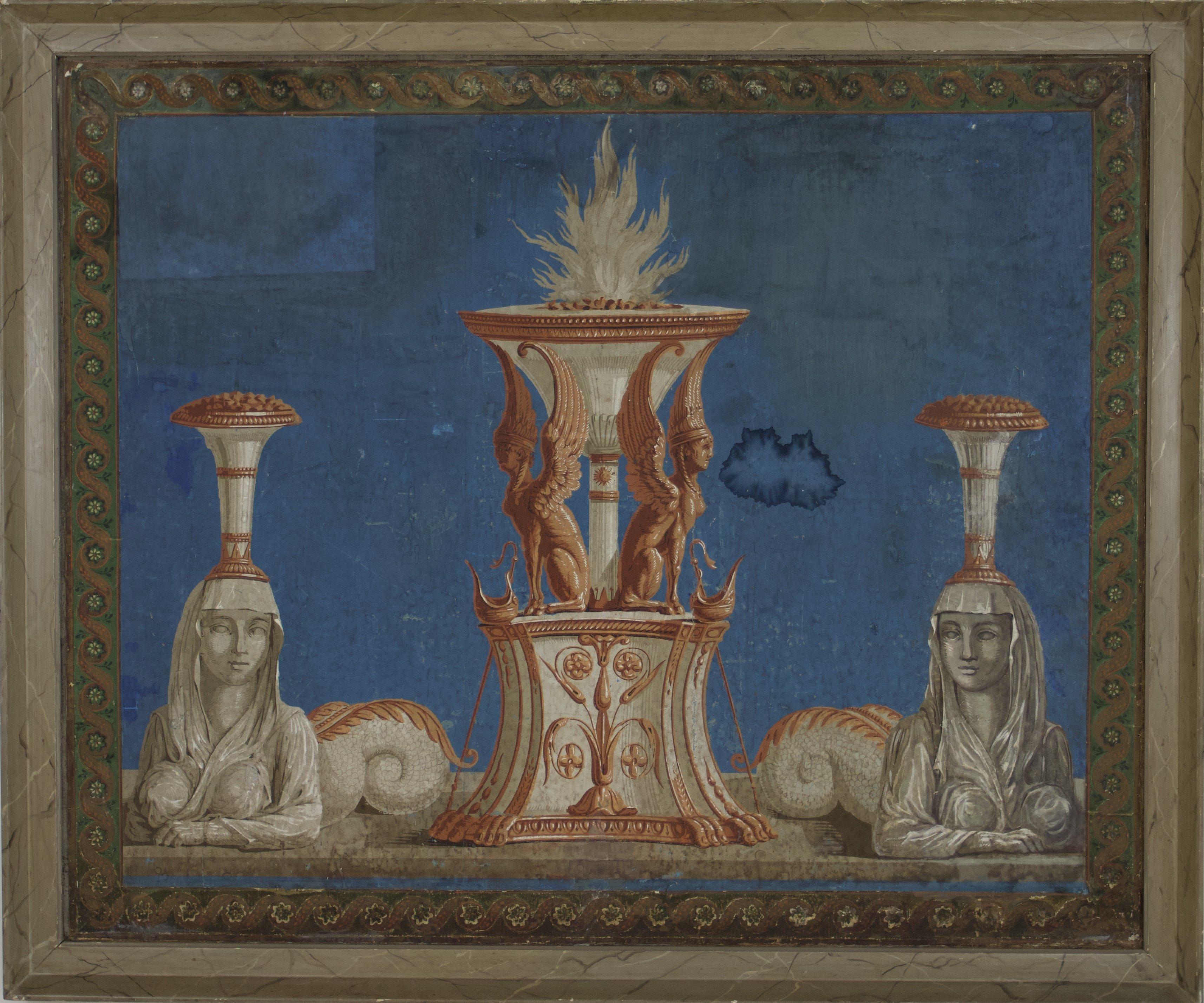 3428x2854 French Egyptian Wallpaper Panel The Gusto