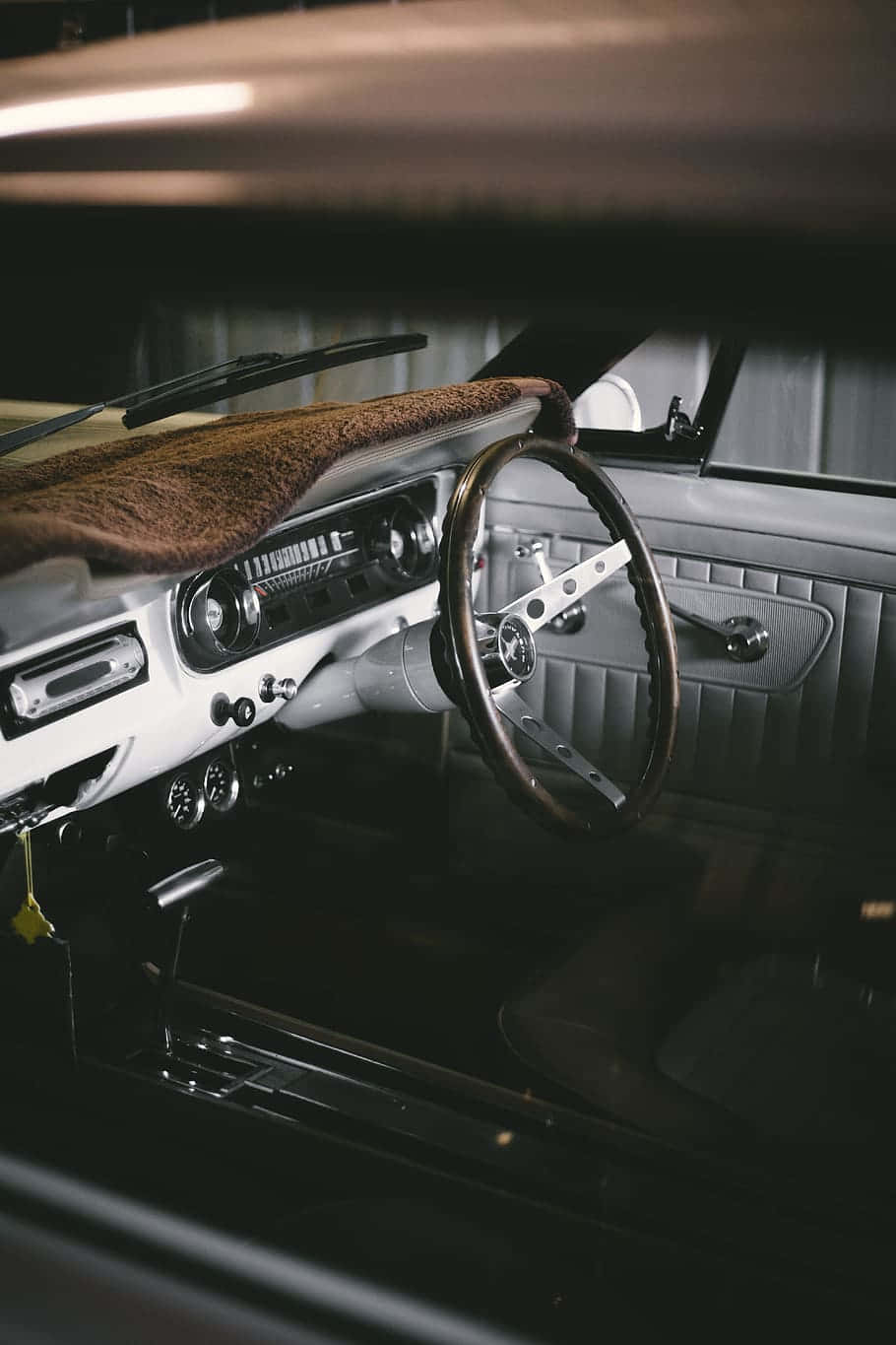 910x1365 Download Ford Mustang Sports Car Interior Wallpaper