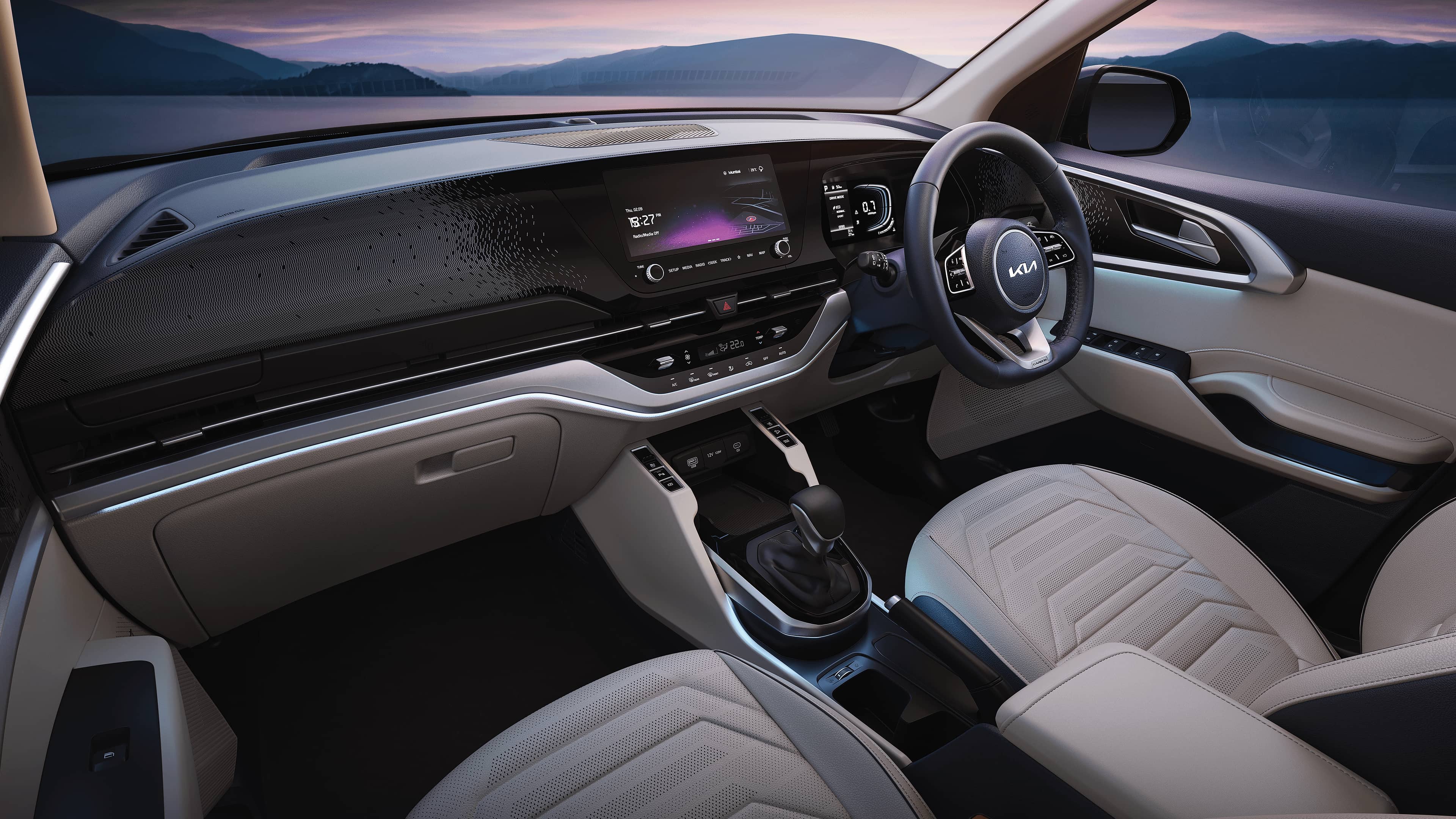 3840x2160 KIA Carens Interior Image° View. Experience In VR