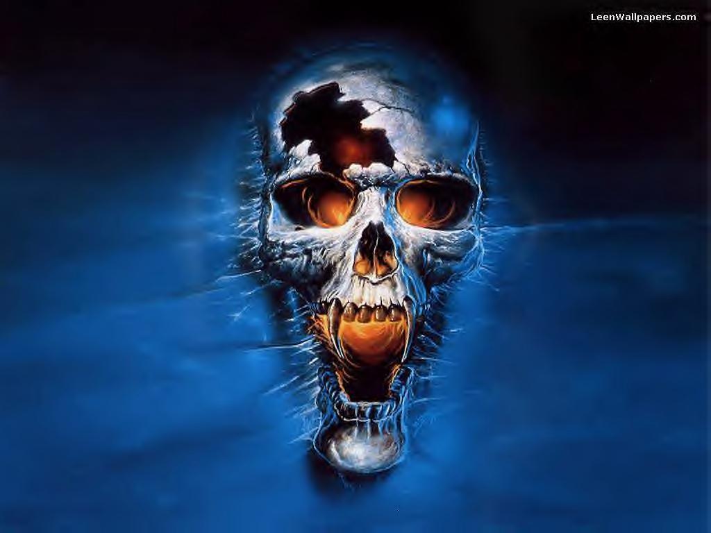1024x768 Sick Skull Wallpaper Background