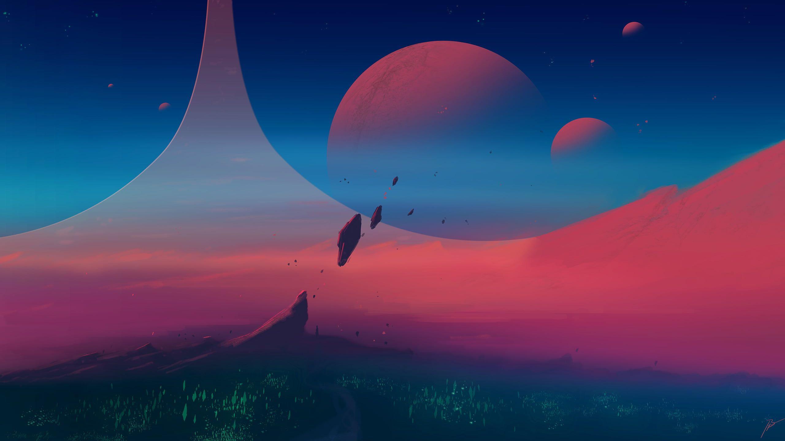 2560x1440 HD wallpaper: JoeyJazz, ringworld