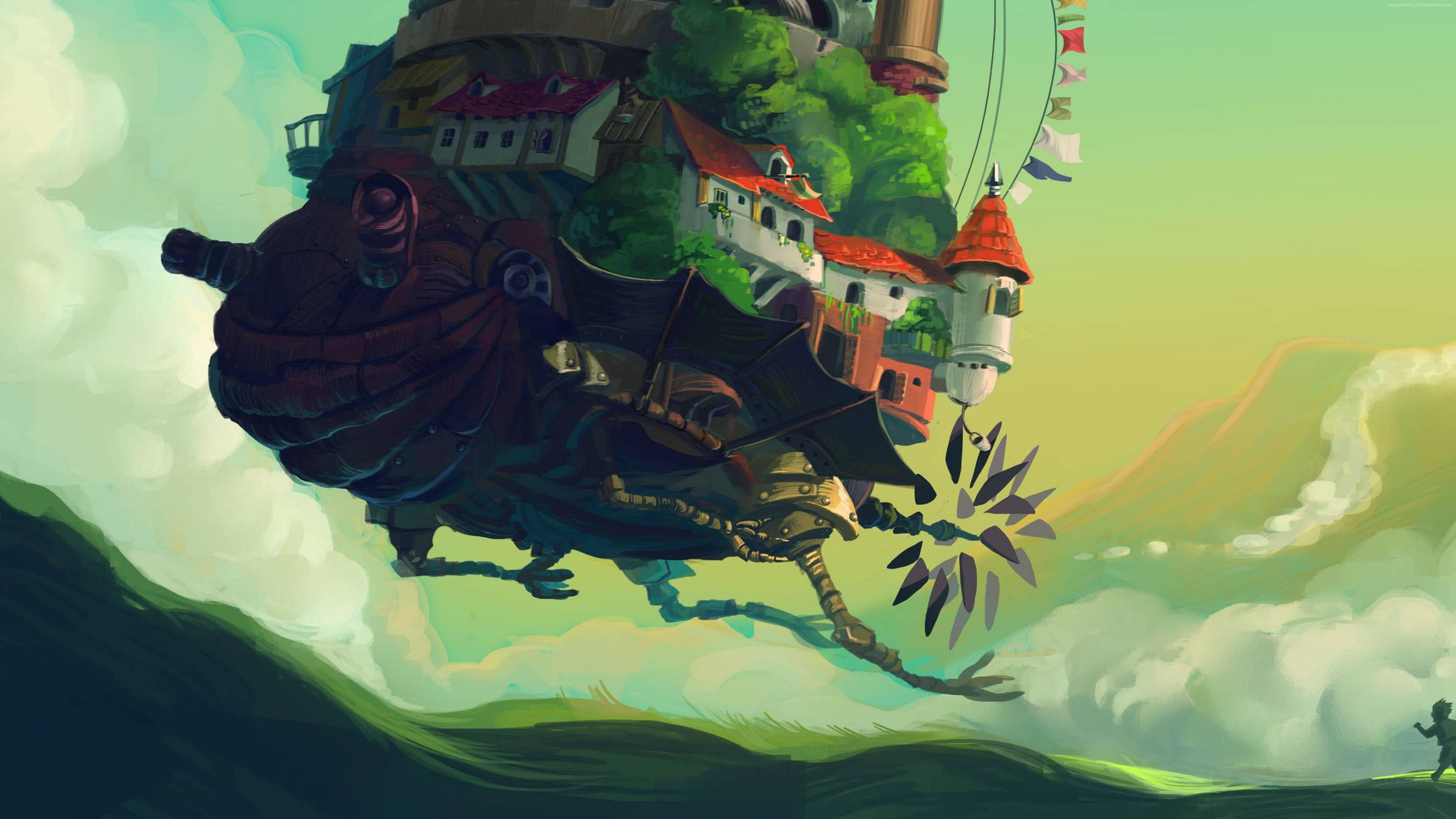 5120x2880 Howls Moving Castle 1080P, 2k, 4k Full HD Wallpaper, Background Free Download