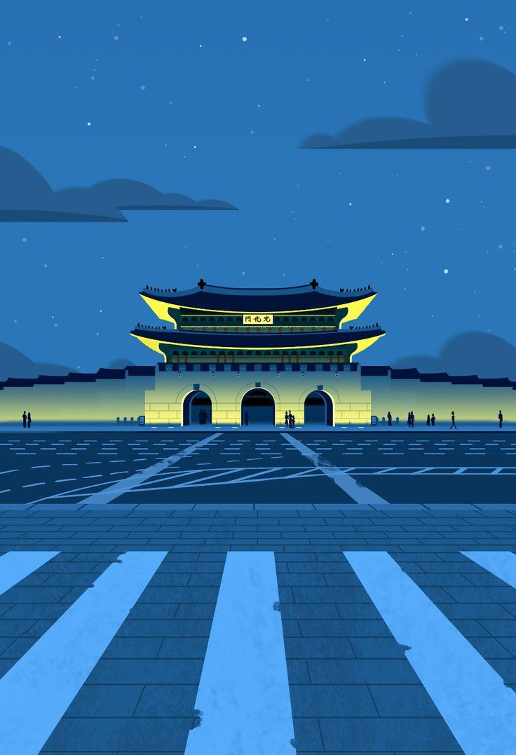 736x1077 Palace of Seoul, Korea, Beomjin Kim. Korea wallpaper, Korean art, Seoul