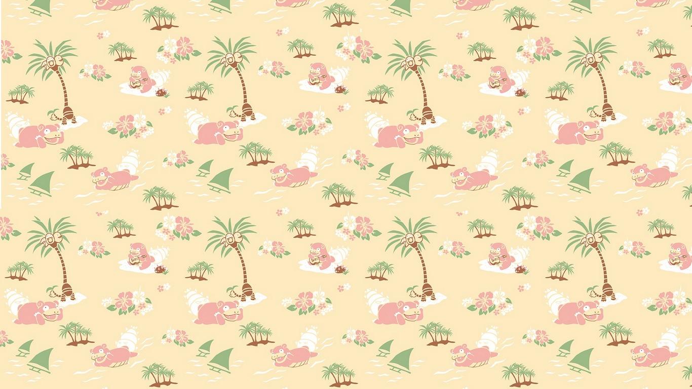1366x768 Wallpaper / Pokémon, tile, cartoon, pattern free download