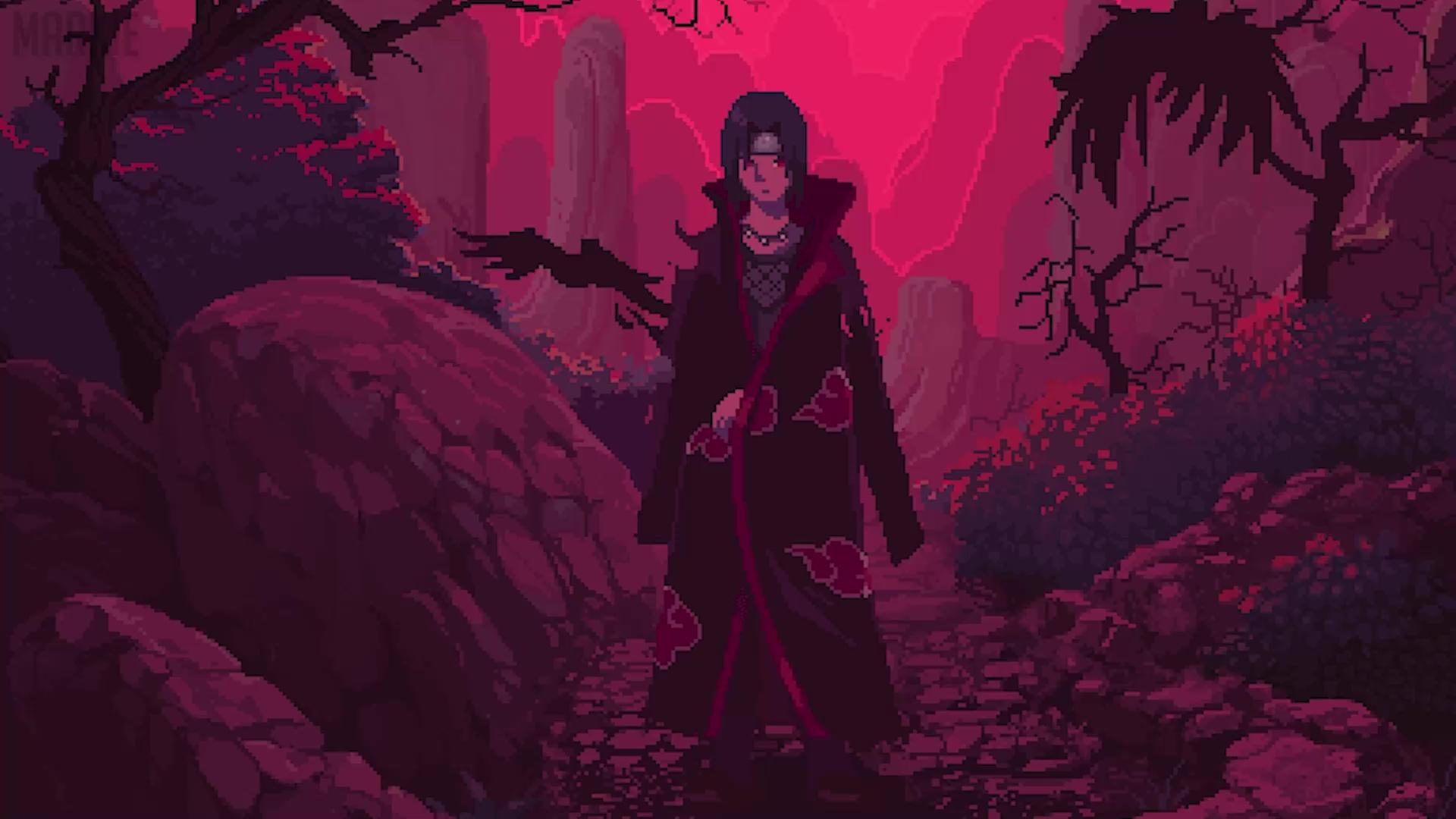 1920x1080 Itachi Uchiha Pixel Live Wallpaper