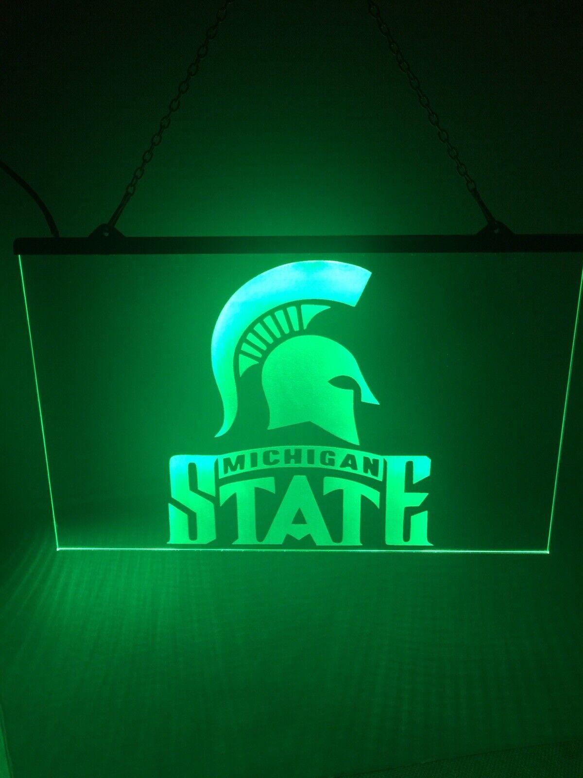 1200x1600 Michigan State Spartans Led Light Sign Game Room, Bar, garage Sign