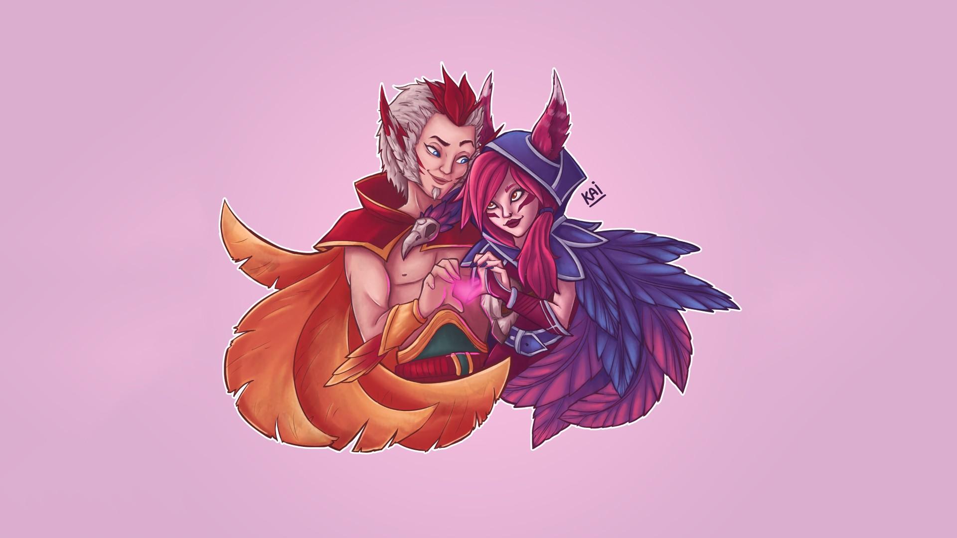 1920x1080 Xayah & Rakan. Wallpaper & Fan Arts. League Of Legends