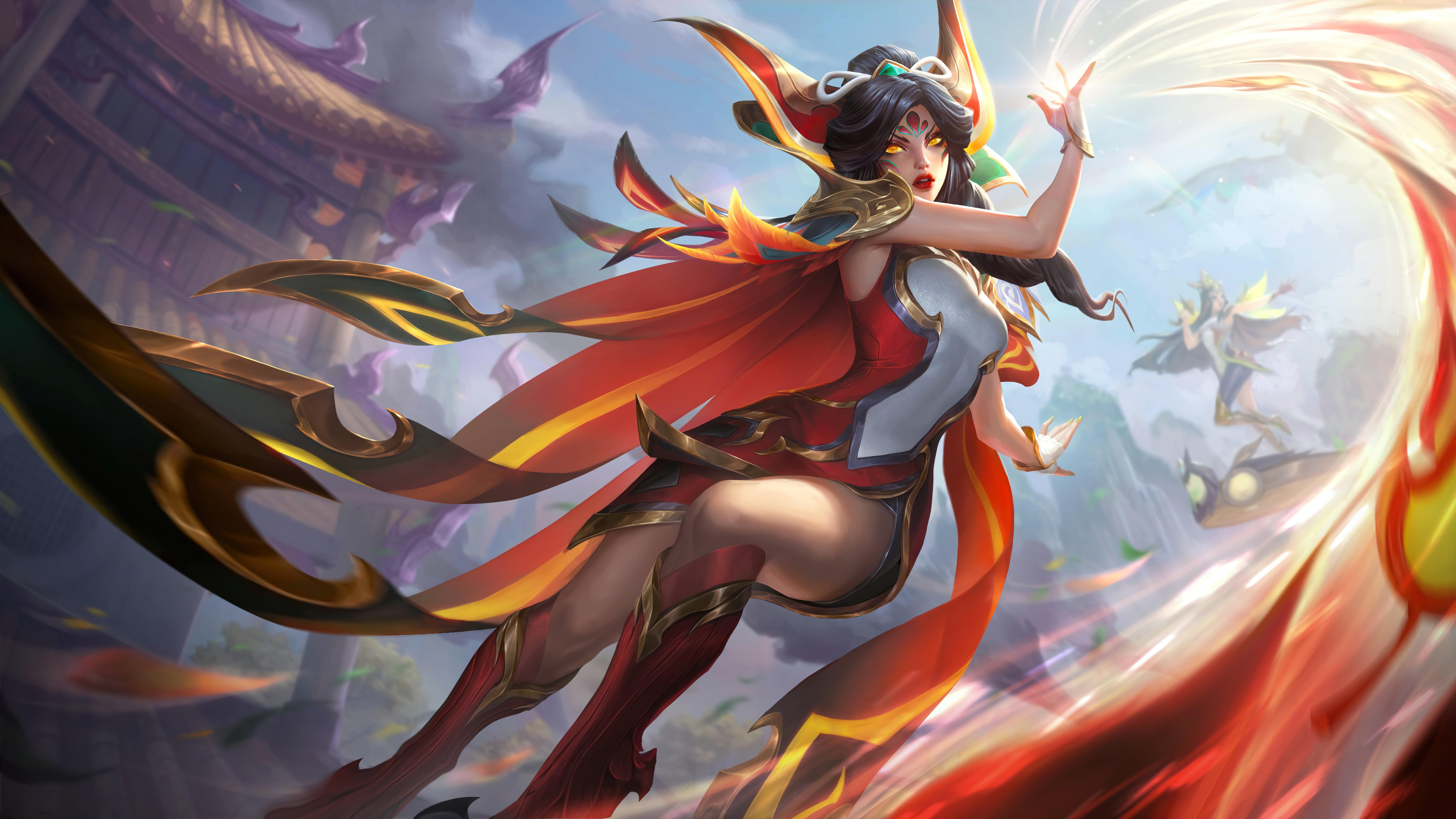 7680x4320 Wallpaper / League of Legends, 4K, ADC, Xayah (League of Legends), pixel art, digital art, Xayah and Rakan (League of Legends), 8K, GZG, phoenix, Brave, Adcarry, Riot free download