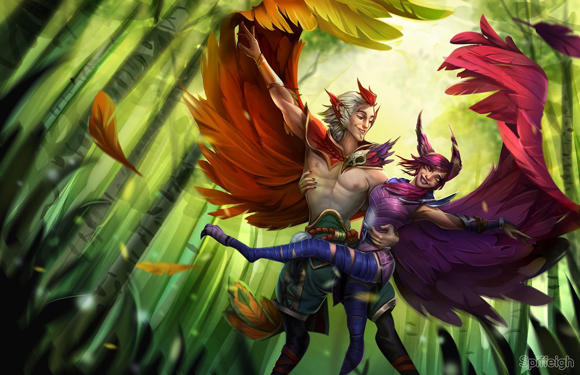 1920x1242 Xayah & Rakan. Wallpaper & Fan Arts. League Of Legends