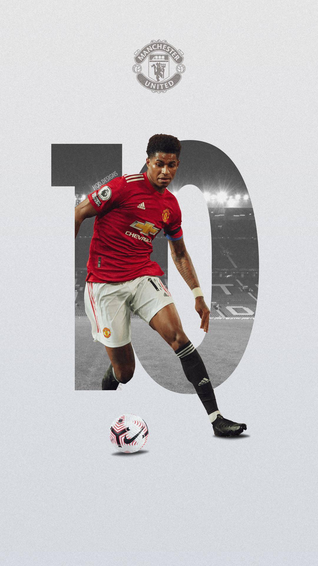 1080x1920 Download Marcus Rashford Simple Aesthetic Wallpaper