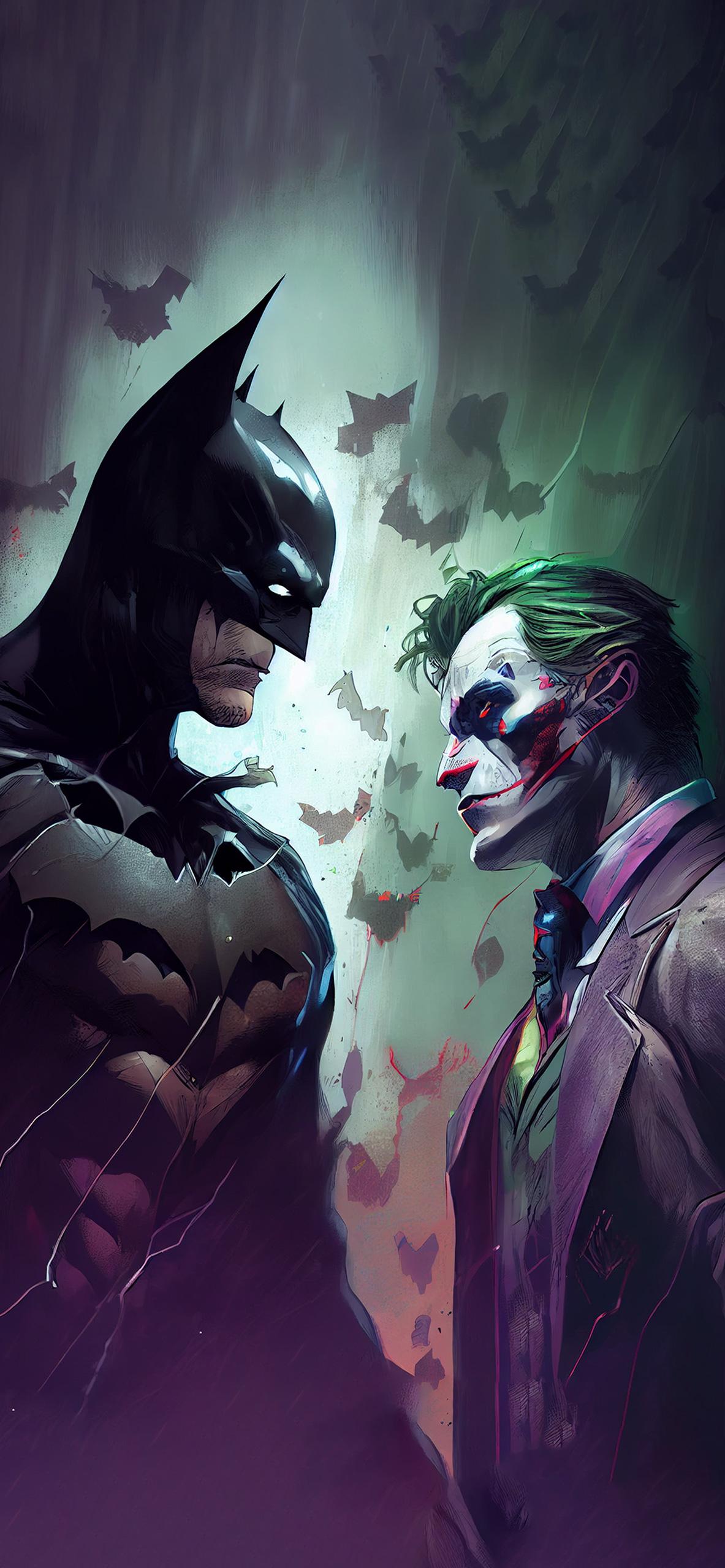 1183x2560 Batman vs Joker Aesthetic Wallpaper & Joker Wallpaper