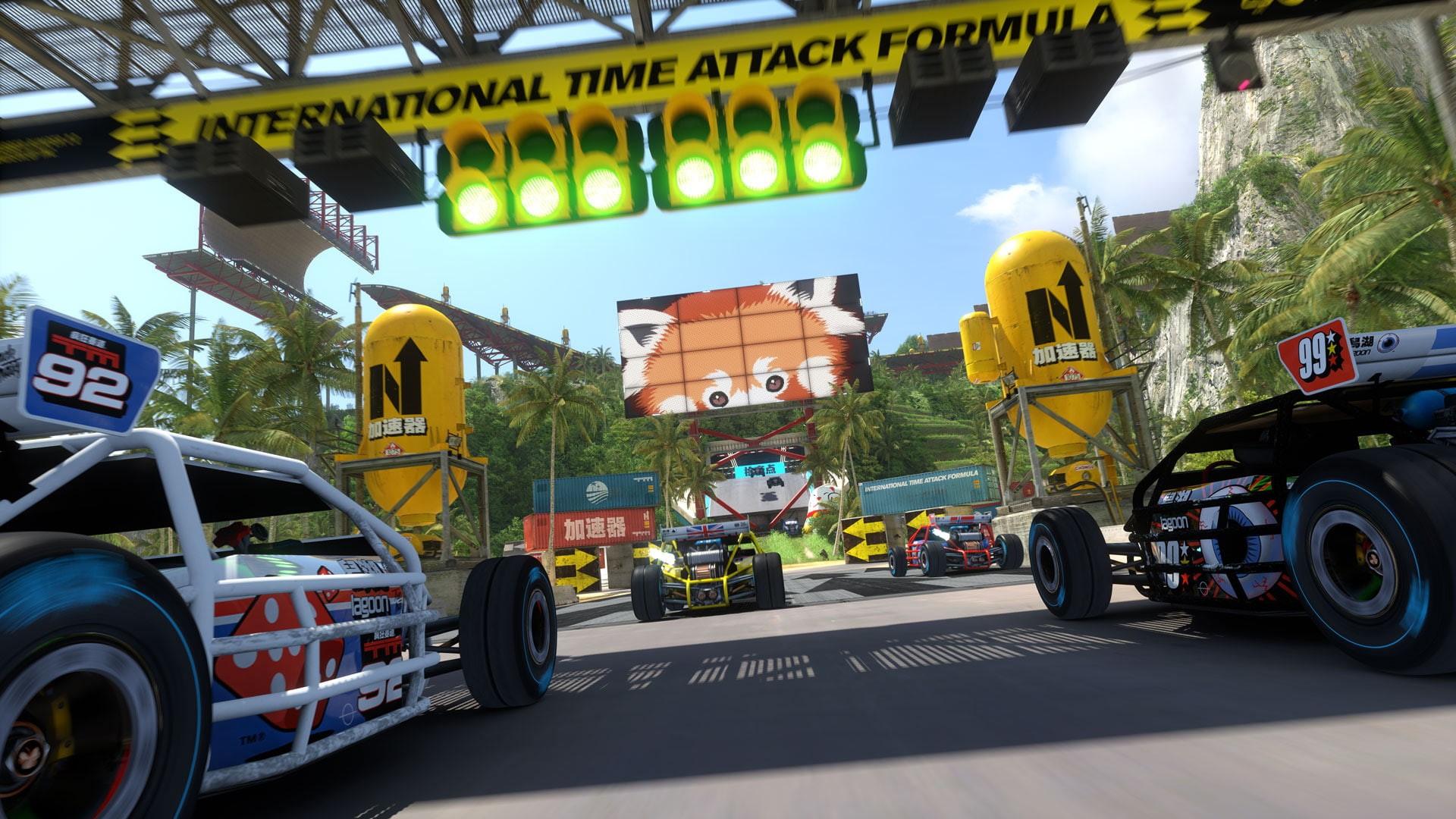 1920x1080 Wallpaper / track, art, green, wallpaper., start, light, bokeh, Trackmania, race, circuit, turns, acceleration, junction, cars, jumps, cool, speed, abstraction, 1080P free download
