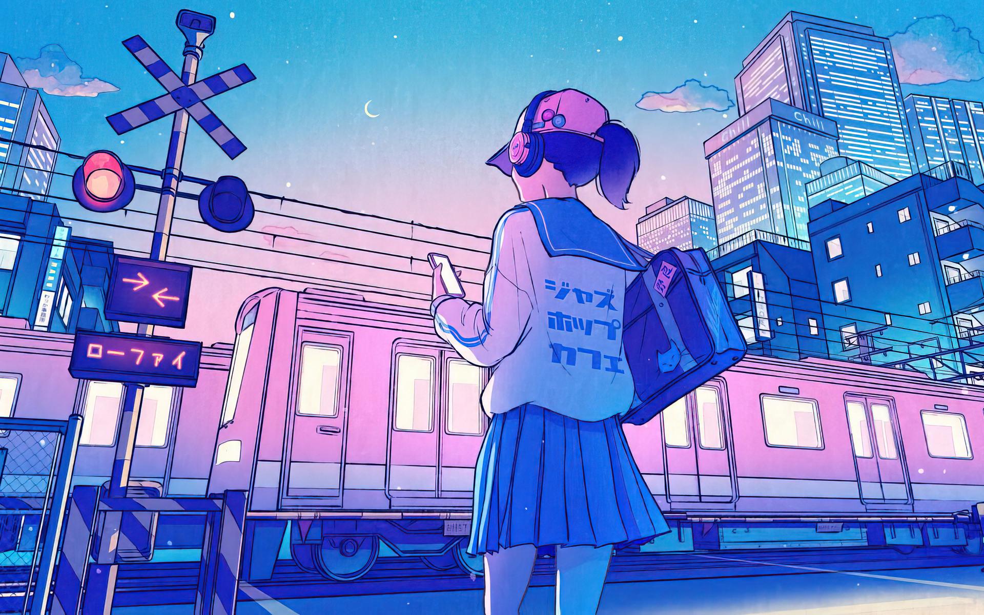 1920x1200 Anime Girl School Uniform Japanese 1080P Resolution HD 4k Wallpaper, Image, Background, Photo and Picture