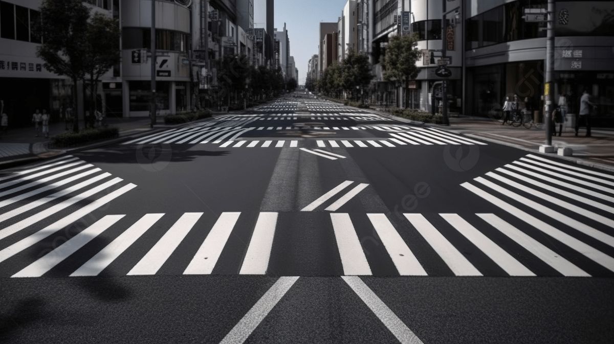 1200x673 An Empty Street Where People Are Crossing The Street, Big Road Crosswalk, HD Photography Photo, Window Background Image And Wallpaper for Free Download