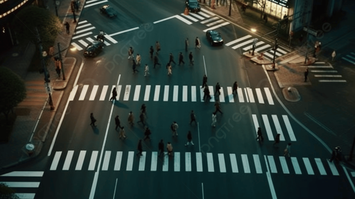 1200x673 People Crossing The Street Intersection, City Crosswalk, HD Photography Photo, Light Background Image And Wallpaper for Free Download