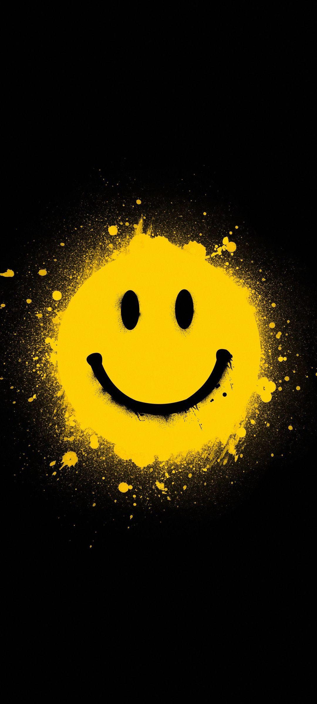 1080x2400 Smiley Face Yellow Phone Wallpaper