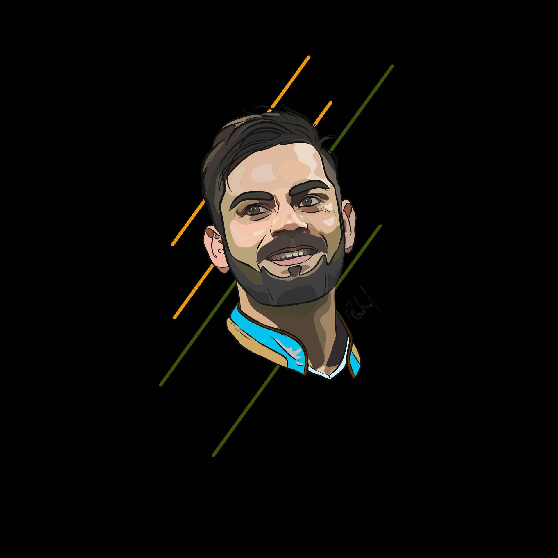 1920x1920 Virat Kohli HD Dark Art Wallpaper
