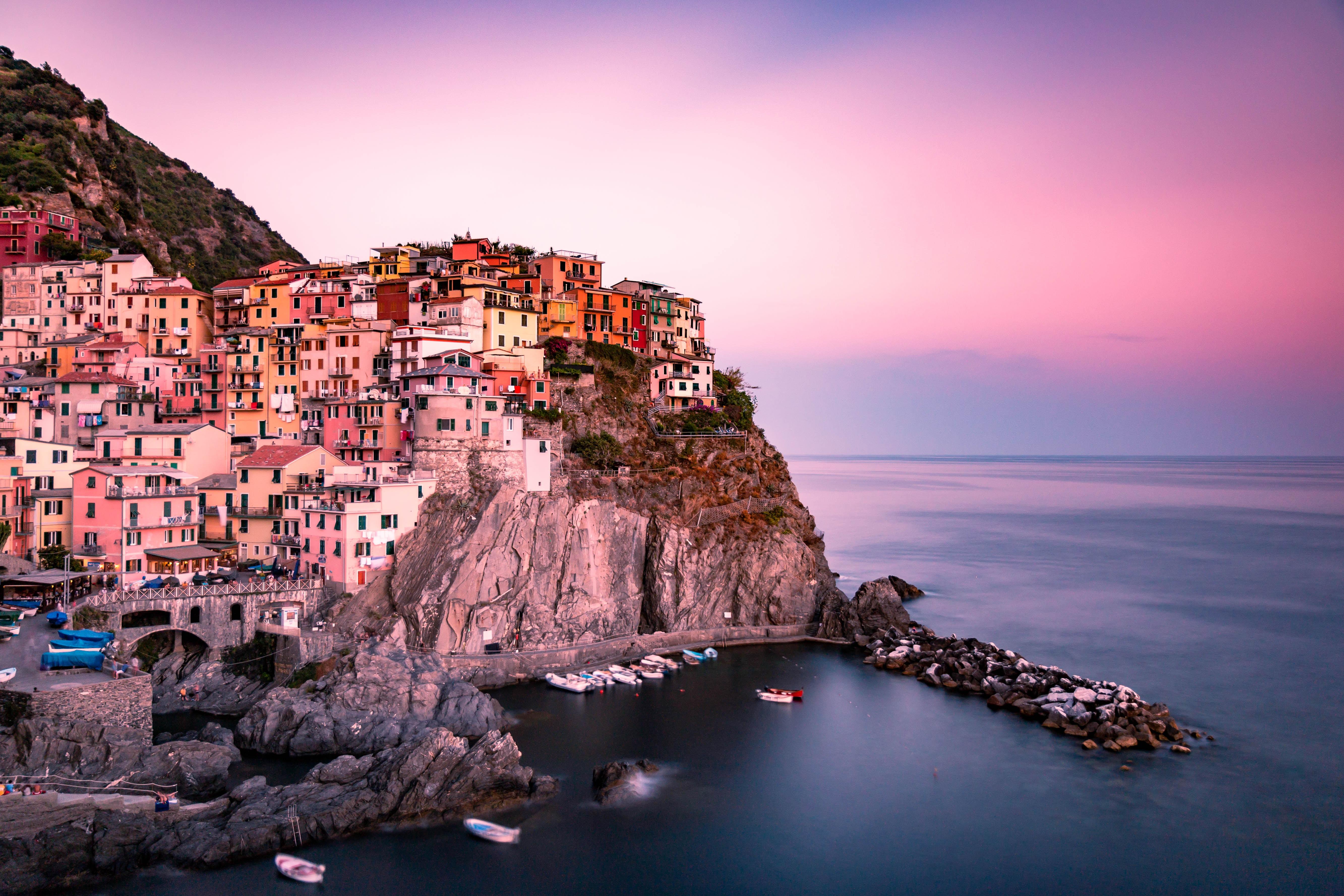 5331x3554 Italy, 8k, clouds, rest, 5k, Tyrrhenian Sea, booking, 4k, sky, travel, houses, coast Gallery HD Wallpaper