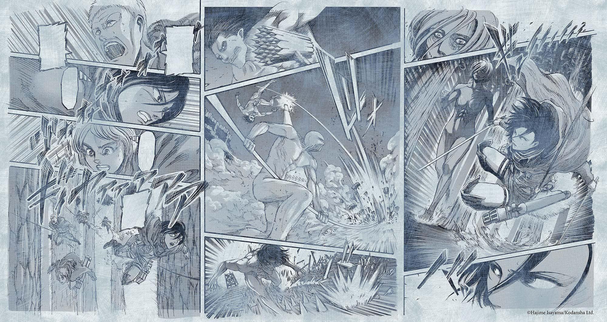 2000x1062 TATAKAE BLUE art / Murals from TECNOGRAFICA