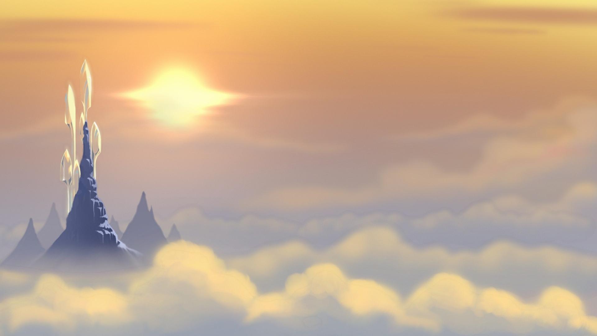 1920x1080 Above the clouds, the background of the game Bejeweled 3 Desktop wallpaper 1920x1080