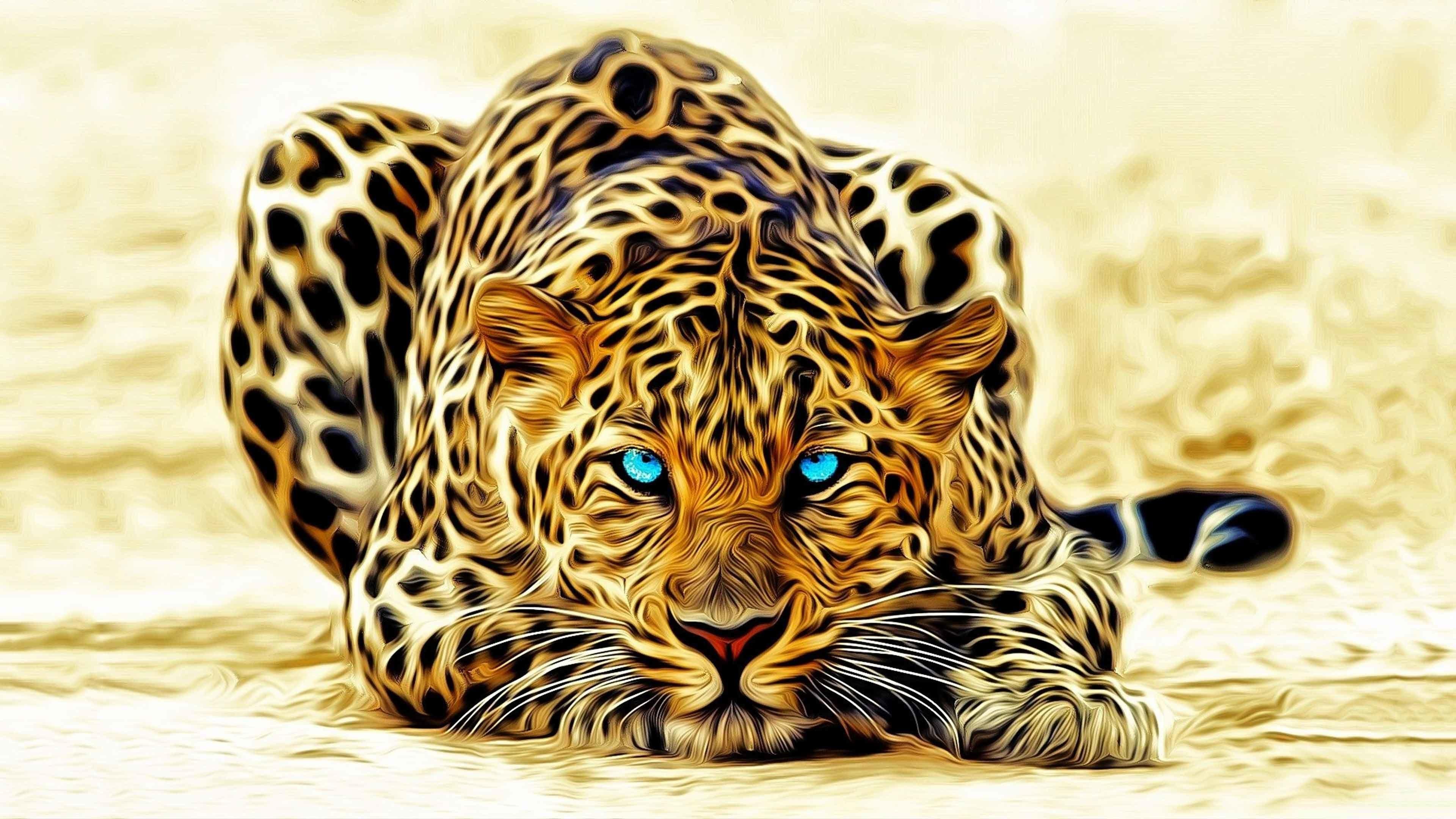 3840x2160 Animated Tiger Wallpaper