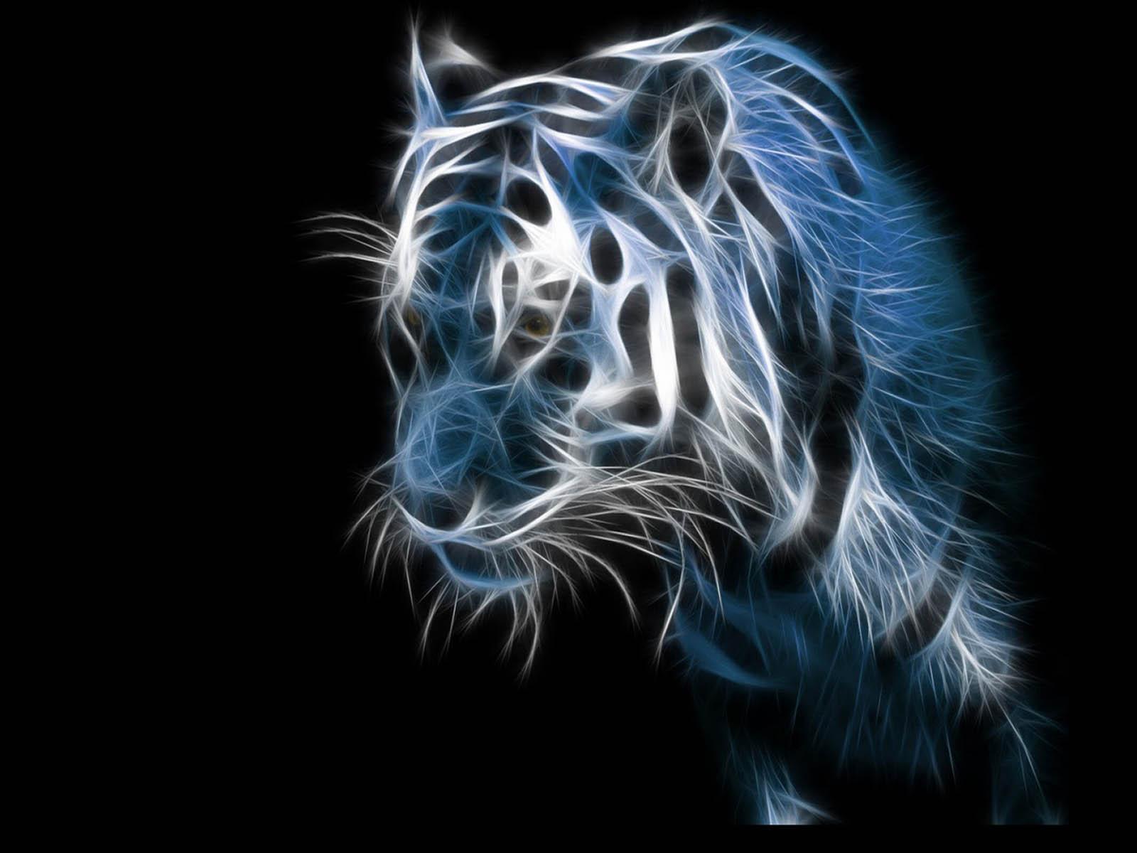 1600x1200 Cool 3D Desktop Wallpaper Tiger