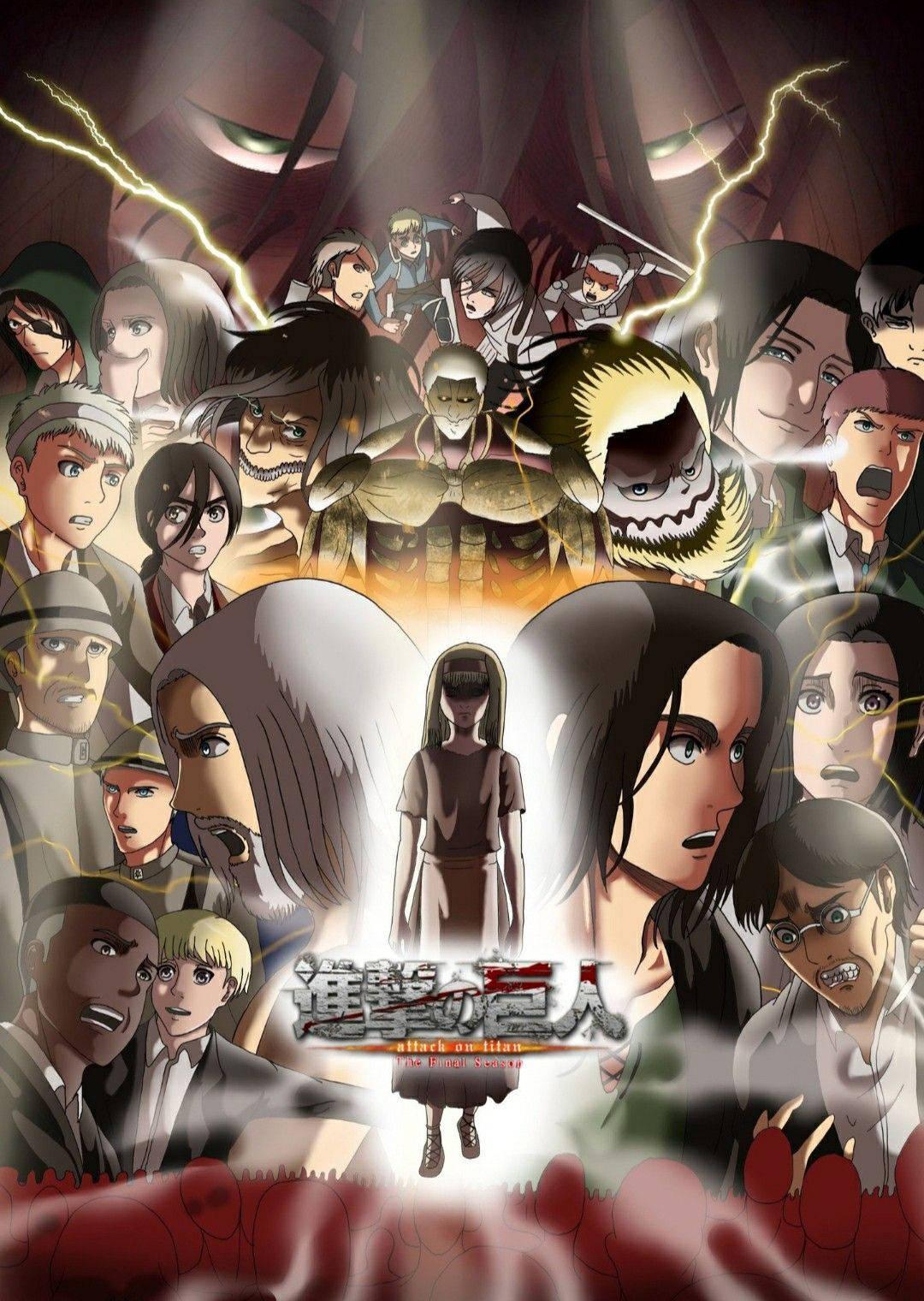 1080x1520 Download Attack On Titan Season 4 Characters Poster Wallpaper