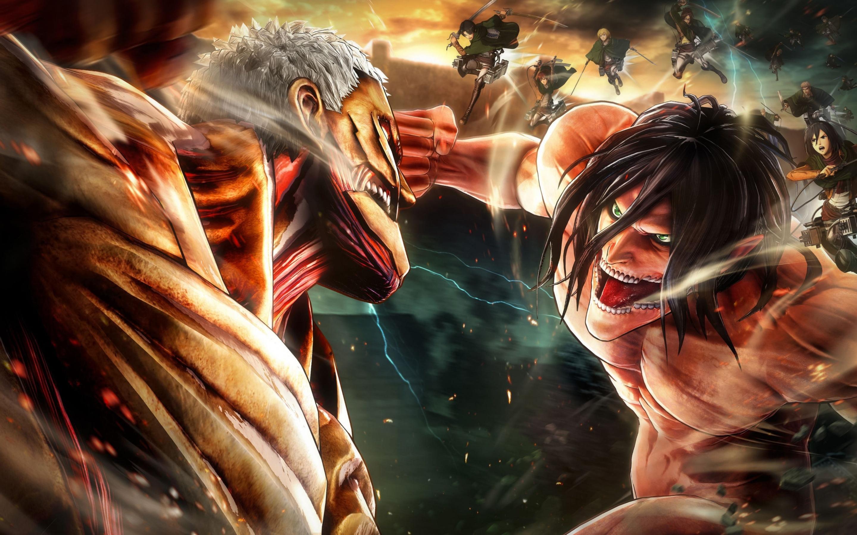 2880x1800 Attack on Titan Wallpaper 4K, Final battle, Shingeki no Kyojin