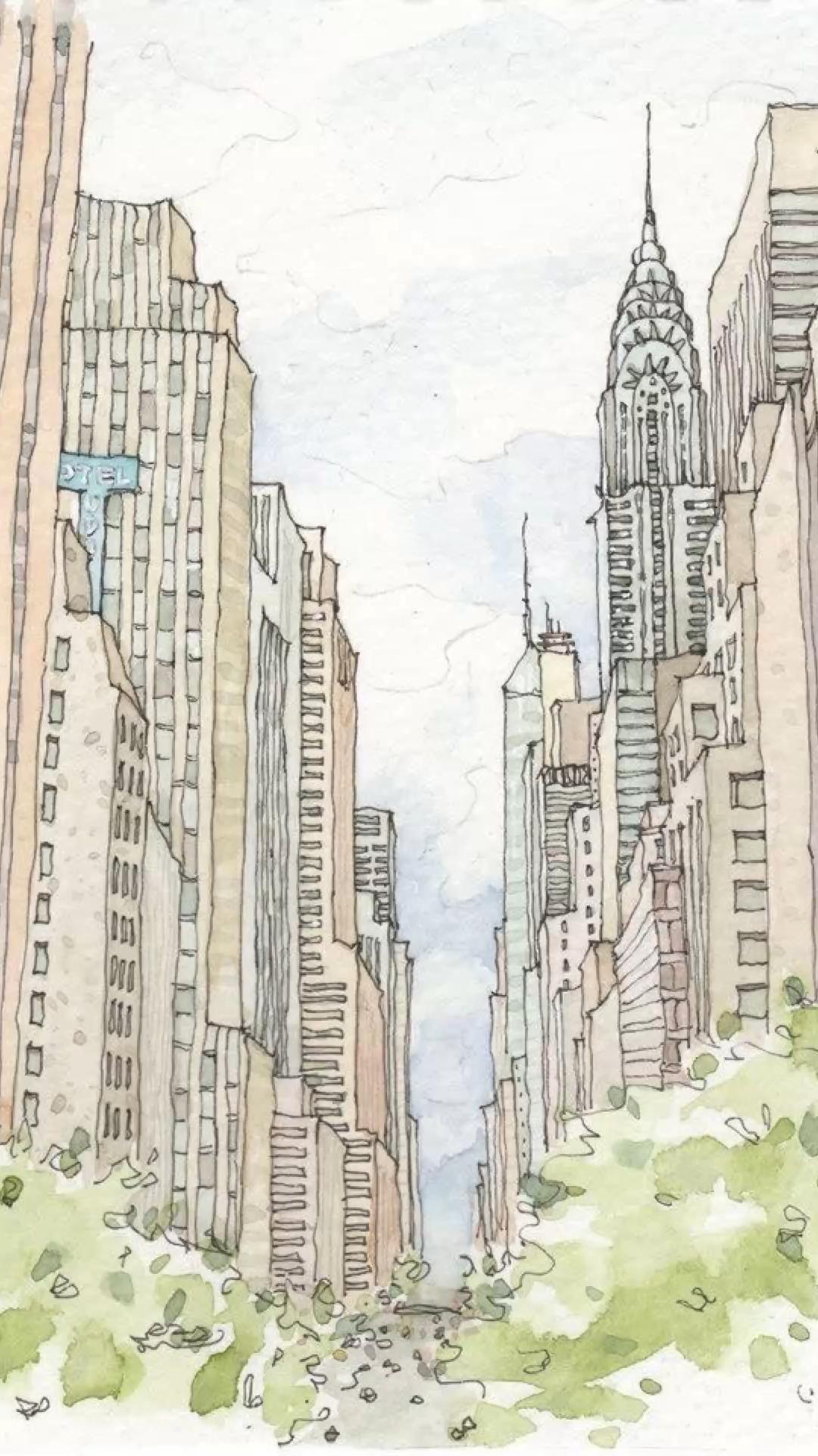 1080x1920 Idea Pins by you. New york illustration, City art, City drawing