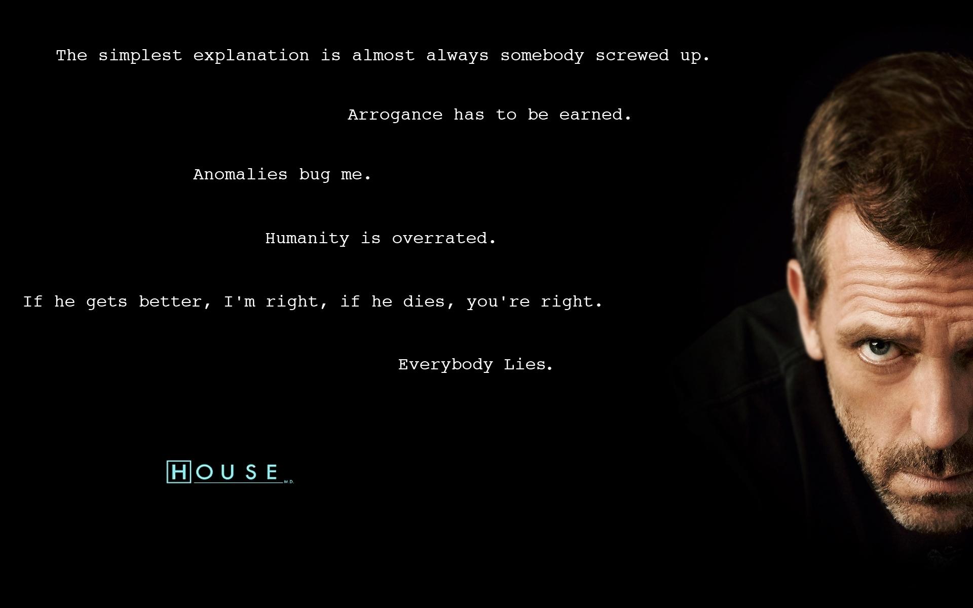 1920x1200 Dr. House quotes