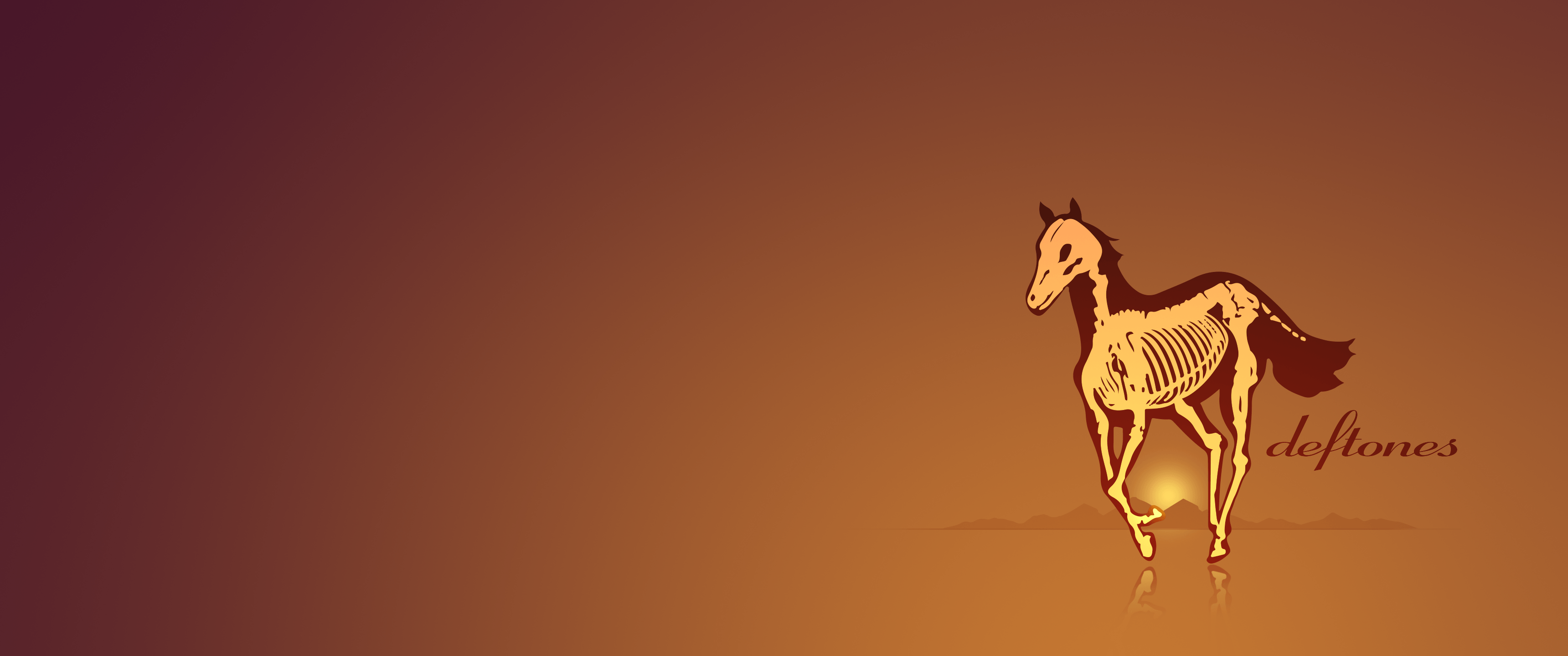 3440x1440 I created this Deftones Skeleton Pony Ultrawide Minimalist Wallpaper