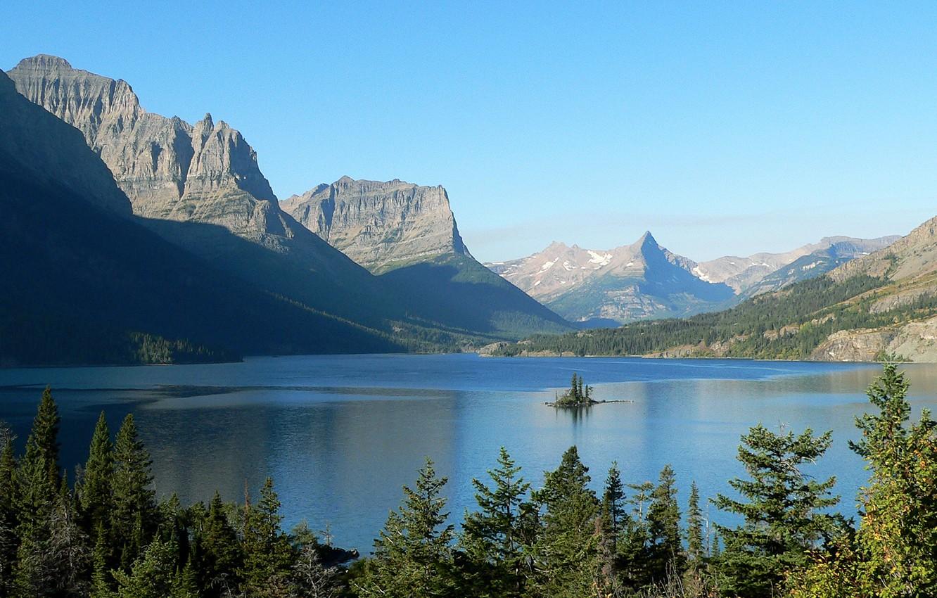 1332x850 Wallpaper Park, Lake, USA, National, Holy Mary, St Mary Lake image for desktop, section пейзажи