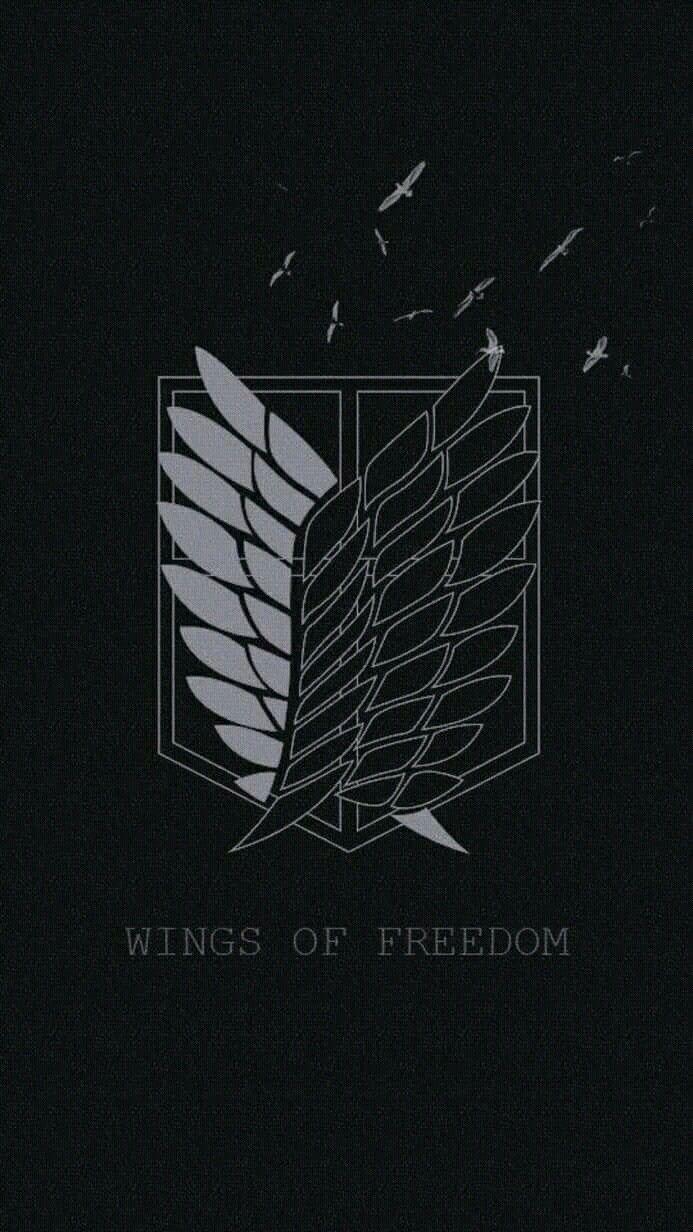 693x1232 Attack On Titan Logo Wallpaper