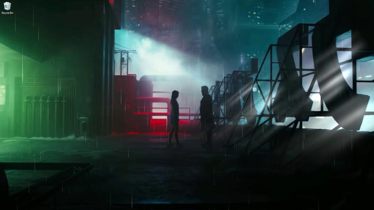 1280x720 Blade Runner 2049 Joi in Rain wallpaper (Wallpaper Engine)