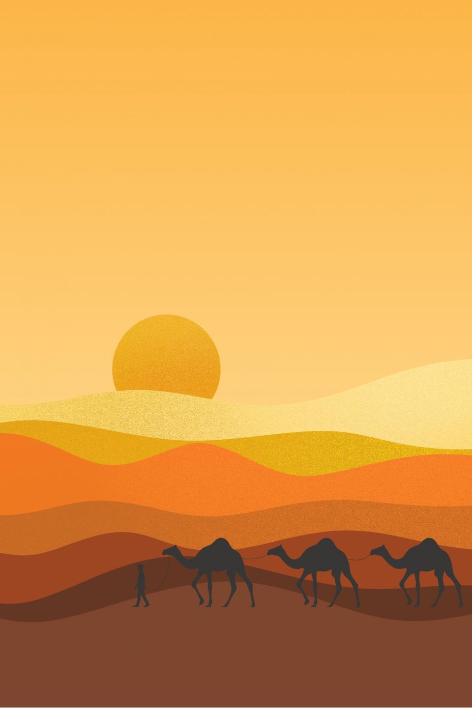 960x1441 Desert Camel Silk Road Background Wallpaper Image For Free Download