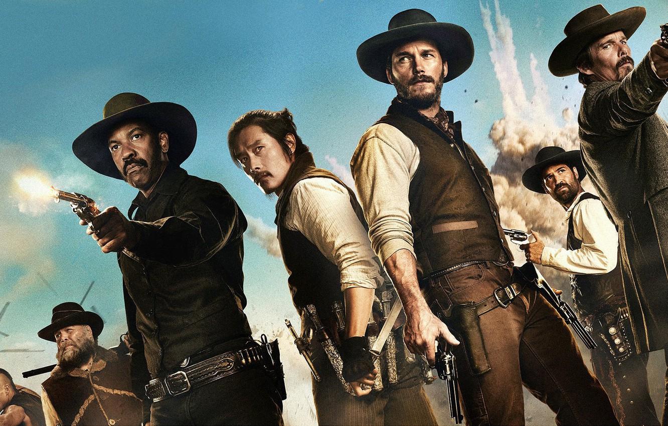 1332x850 Wallpaper Denzel Washington, Denzel Washington, Chris Pratt, Chris Pratt, The Magnificent Seven, The Magnificent Seven image for desktop, section фильмы