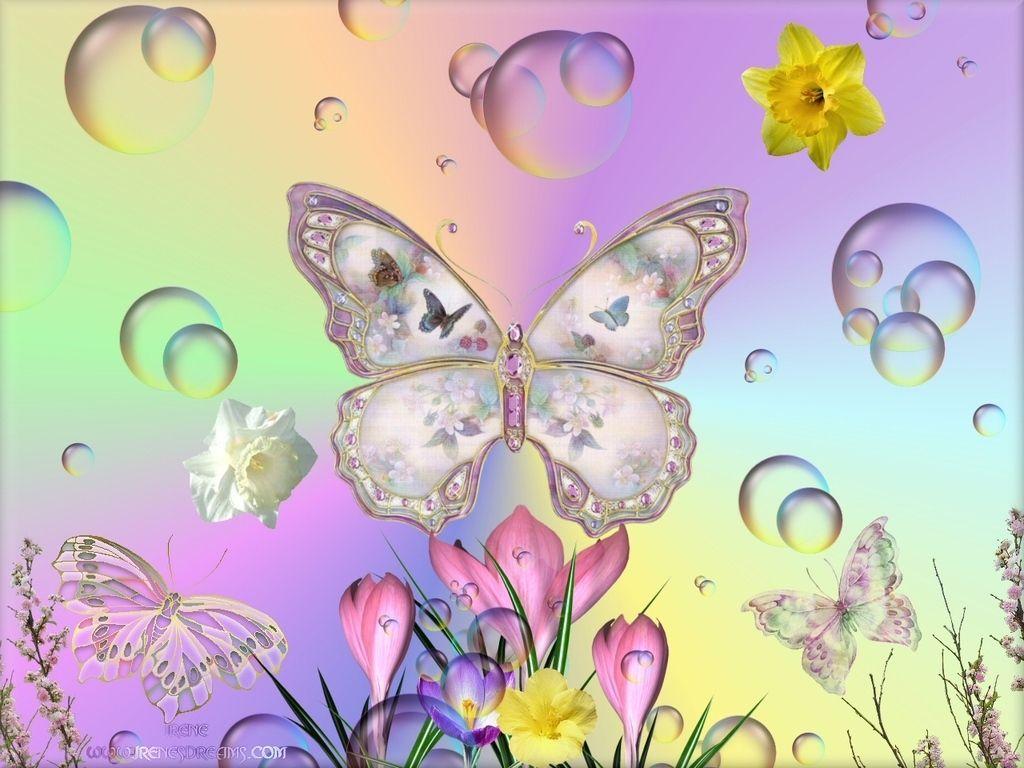 Pastel Flowers Butterflies Wallpapers - Top Free Pastel Flowers