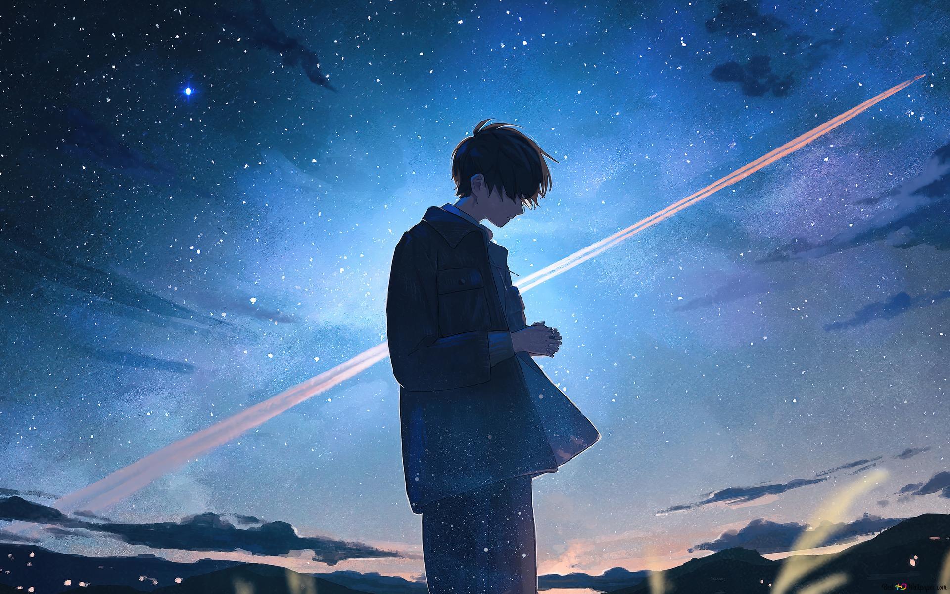 1920x1200 Alone Anime Boy 4K wallpaper download