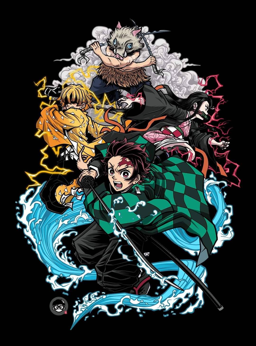 1080x1461 Download Tanjiro And Nezuko Kny Main Cast Wallpaper