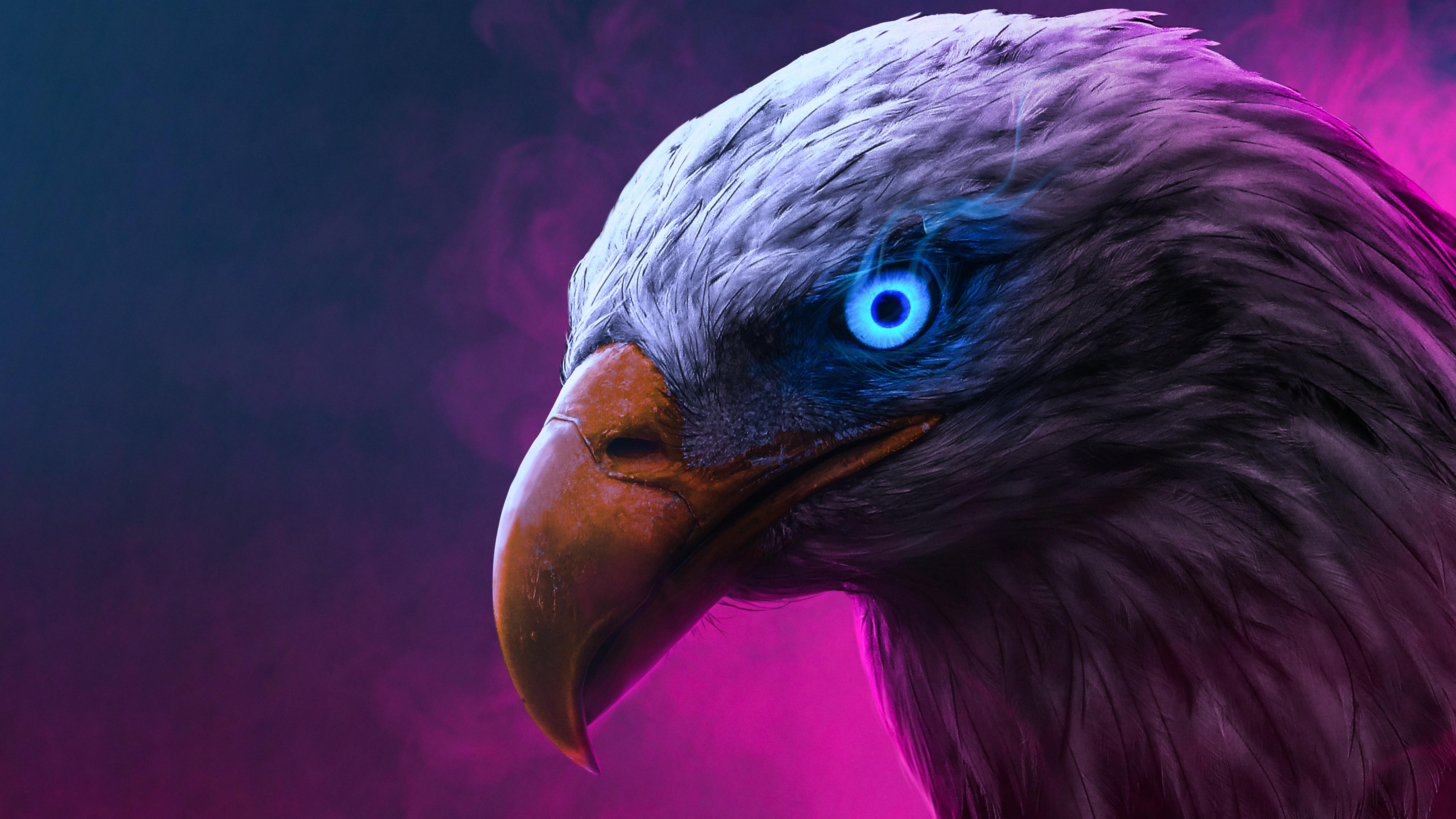 5120x2881 3D Eagle Bird 5K Wallpaper
