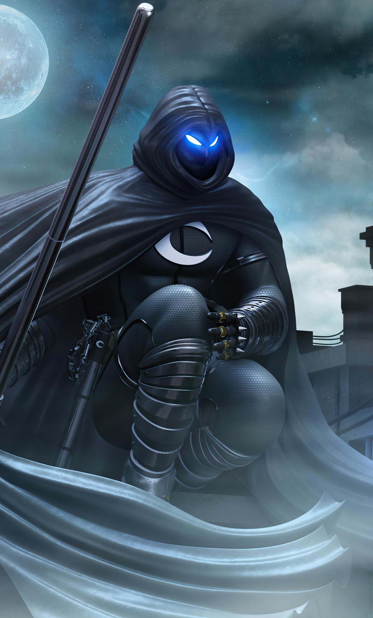 1280x2120 Moon Knight Marvel Hero 5k iPhone HD 4k Wallpaper, Image, Background, Photo and Picture